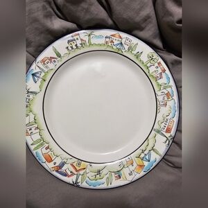 Charming Provence Designed By Apple Village Dinner Plate with Colorful Design